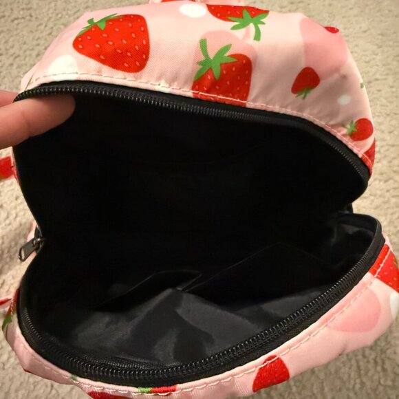 Kids Mini Backpack Bundle Strawberry Plaid White Fruity - Picture 5 of 15